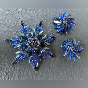 Spectacular Sherman Brooch & Earrings